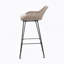 Tabouret de bar en PE avec coussins confortables et pieds en épingle à cheveux en métal durables pour une utilisation extérieure