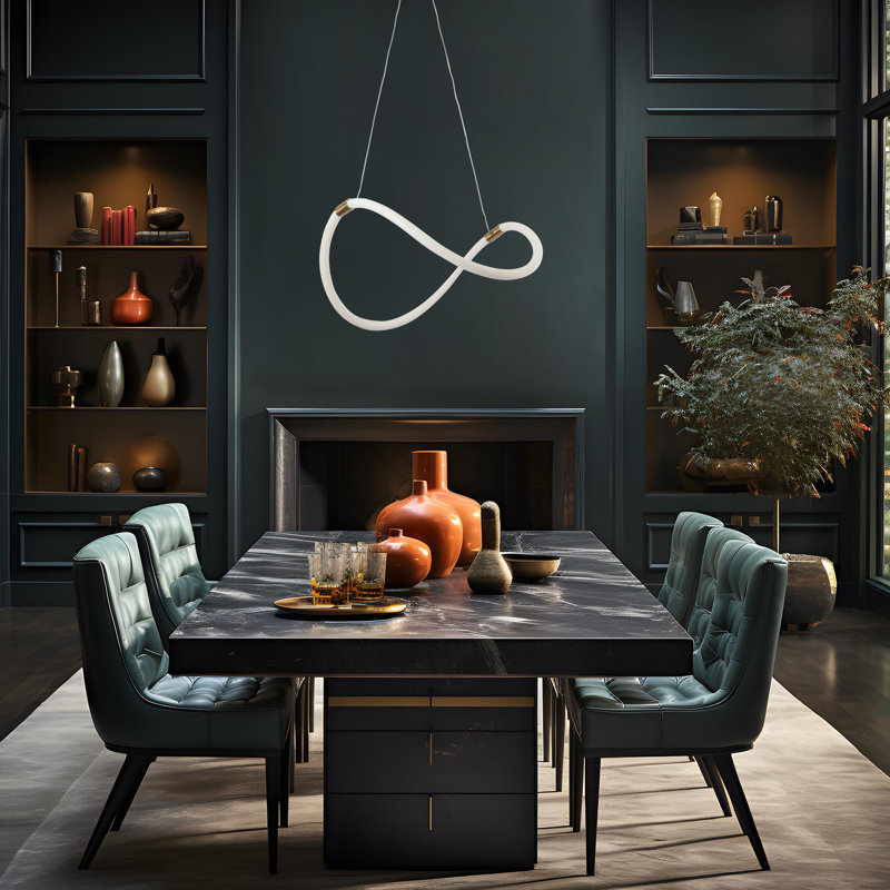 Chrispen 1-Light Unique/Statement Geometric LED Chandelier
