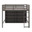 Lit mezzanine double avec tablettes-1057902595