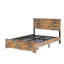 Grand lit plateforme en bois avec tiroirs de rangement et station de charge Rustcharge-129229646