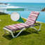  Outdoor Indoor 3'' Lounge Patio Cushion Pink stripes white abstract Water-Resistant Chaise Lounge Cushion for Chair Patio Furniture Seat Cushion
