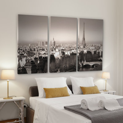 " Paris View Triptych " 3 - Pieces