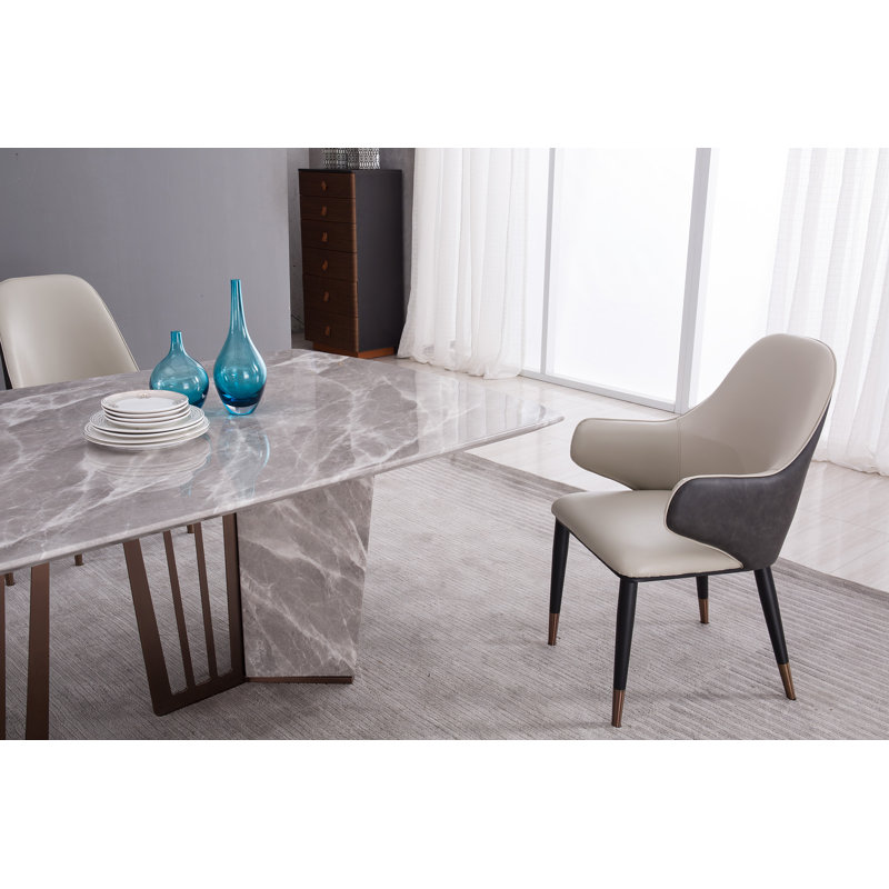 Chaise rembourrée en gris clair Middleborough