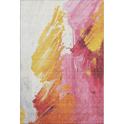 Premium Machine Washable Mayfield AMF1843 Abstract Rug