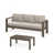 Coussin beige / structure kaki clair