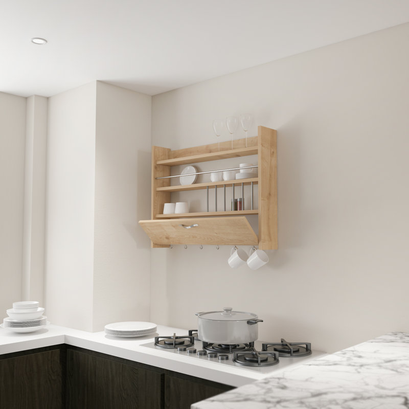Degraff Cabinet Shelving Rack, Oak