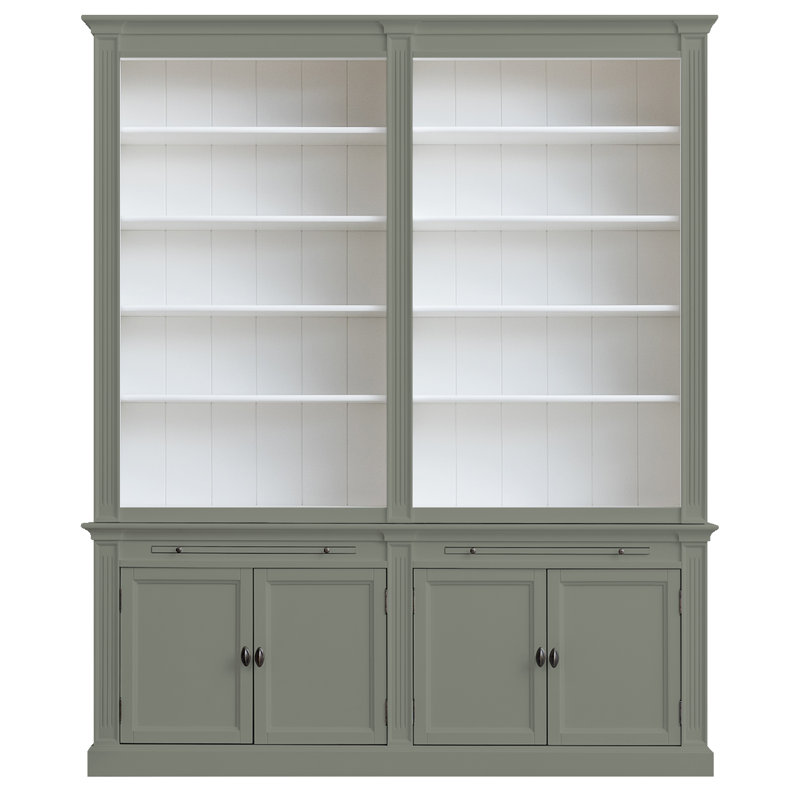 Bowland 240cm H x 200cm W Library Bookcase, Grey