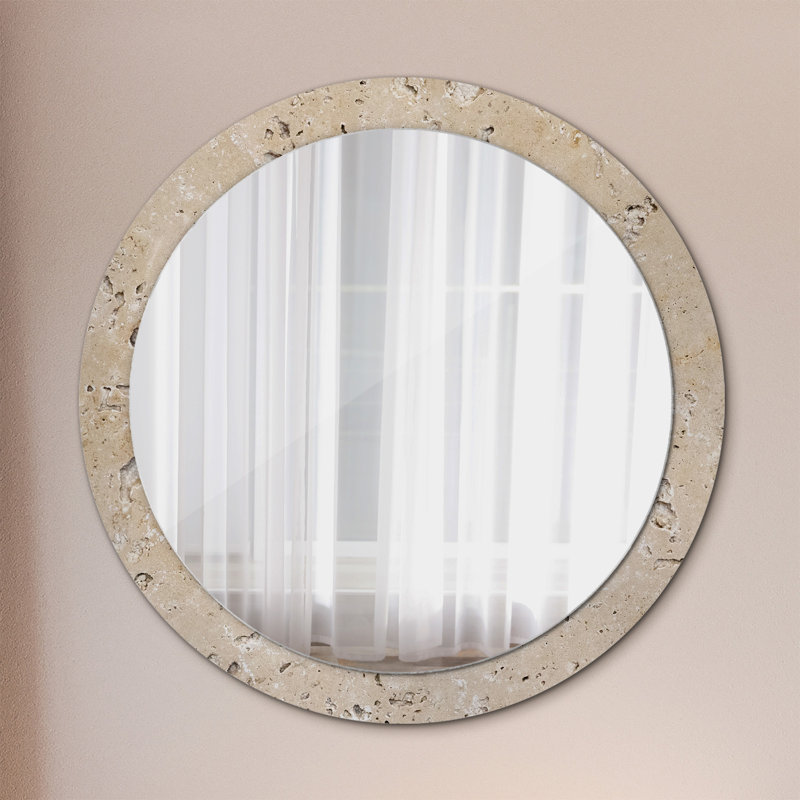Huldar Glass Flat Wall Mirror, Light Brown/Grey