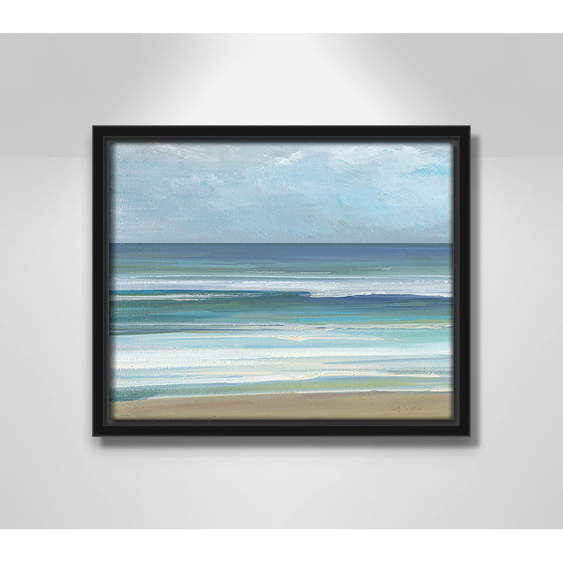 «Gentle Waves I» par Sally Swatland, Noir, H 9,5 po x l 11,5 po