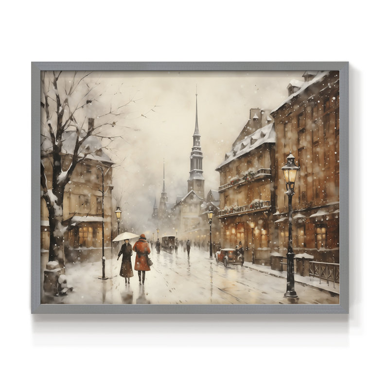 «Chirstmas Art» - CEC XXXV III - Reproduction encadrée - Restickable, H 22 po x l 28 po, Gris