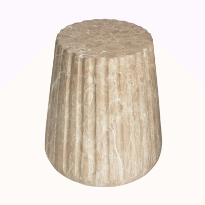 Outdoor Cleme Carved Side Table