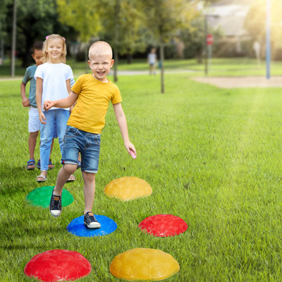 Kids Balance Stepping Stones Sensory Obstacle Course 6 PCS Outdoor Outdoor