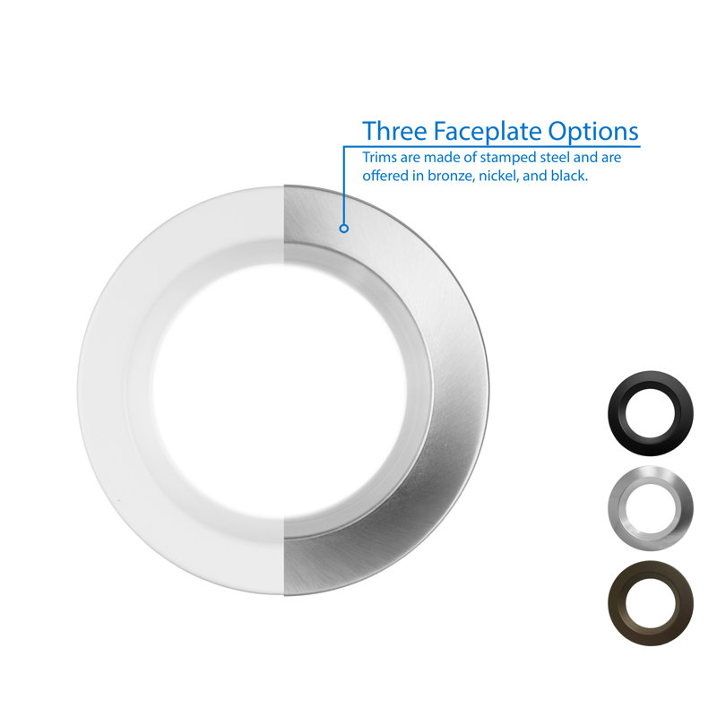 Ensemble d'éclairage DEL 4 po Remodel Retrofit, Nickel