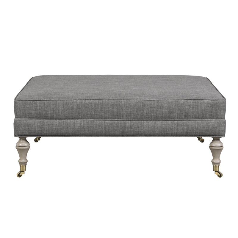 Geneva Upholstered Ottoman, Gray