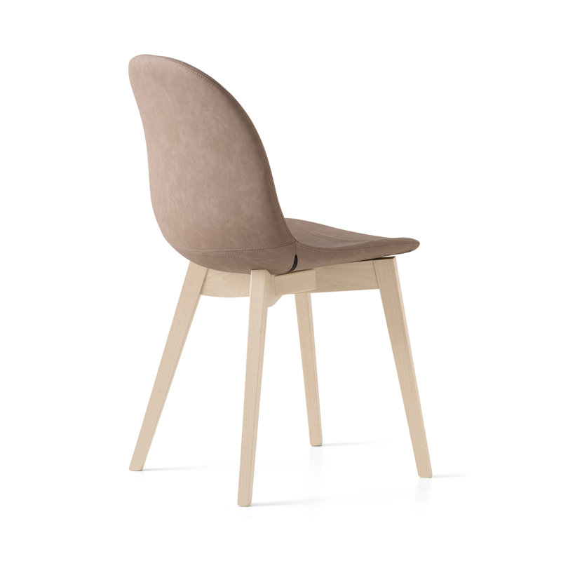 Academy Upholstered Side Chair with Wooden Frame, Desert Vintage, Bleached