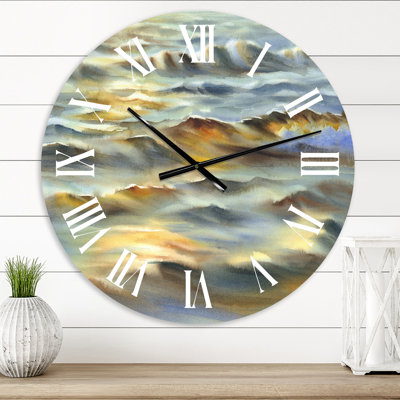 Sunlight Reflections of Evening Time Waves - Lakehouse wall clock