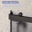 Porte de douche coulissante double en verre trempé sans cadre Yingze 44-48 po x 75 po, avec fermeture amortie et largeur ajustable, noir mat-131637436-131637437