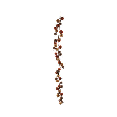 Velvet Foam Pumpkin Garland in Autumn Hues