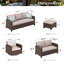 9 - Person Outdoor Wicker Patio Conversation Furniture Set  with Swivel Chairs-1816279364