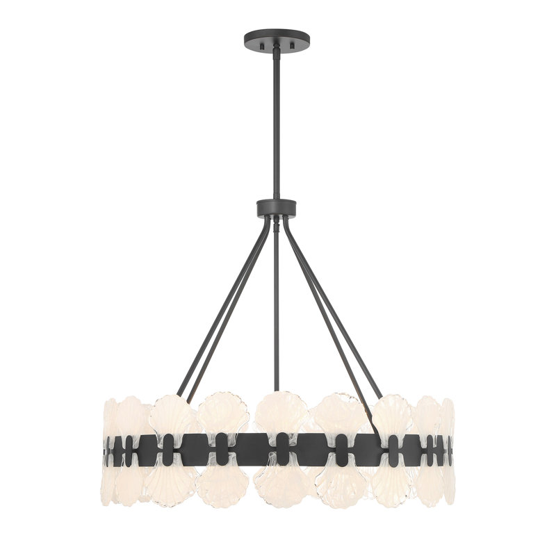 Lustre 6 lumières Bancroft en noir mat, Noir