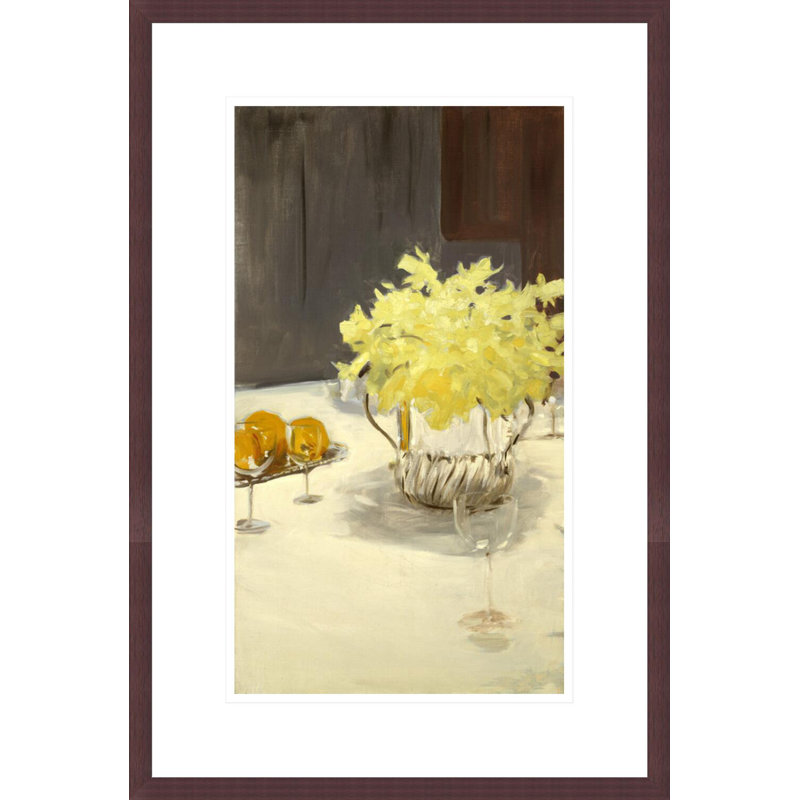 Still Life with Daffodils by John Singer Sargent -Framed Giclee Print, 21.75" H x 14.73" W