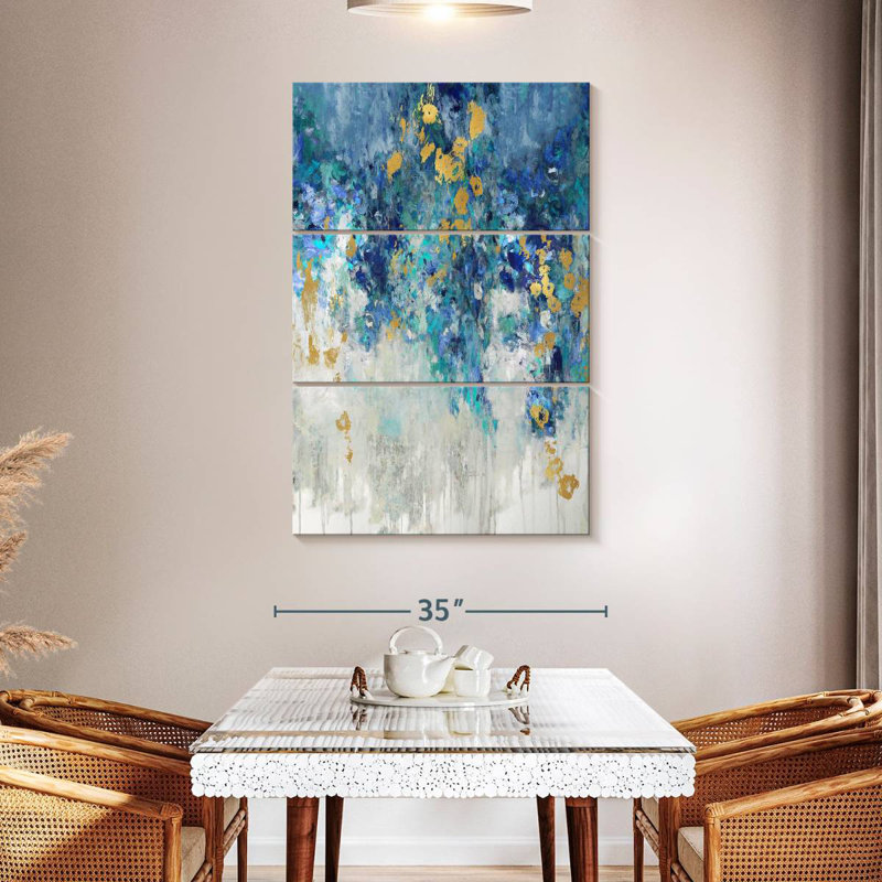 Avery Cascading Blues I, 50" H x 32" W