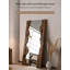 Zen-Style Vintage Pine Explosion-Proof Full-Length Mirror-129862365
