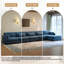 5 Seater Corduroy Corner Sofa -2035894998-2035895000