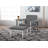 Atlas Modern Chrome and Leather Ottoman-775271183