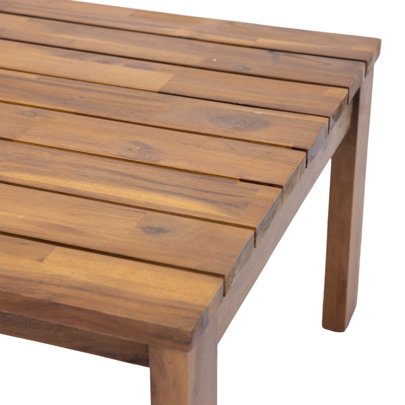 Ensemble de conversation extérieur moderne Veda pour 2 personnes avec structure en bois d'acacia massif naturel et coussins moelleux