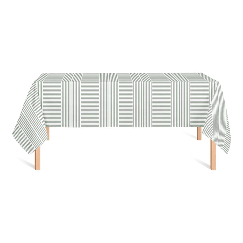 Sanni Striped Tablecloth, Green