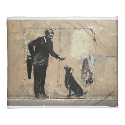 Banksy Sewn Throw Blanket