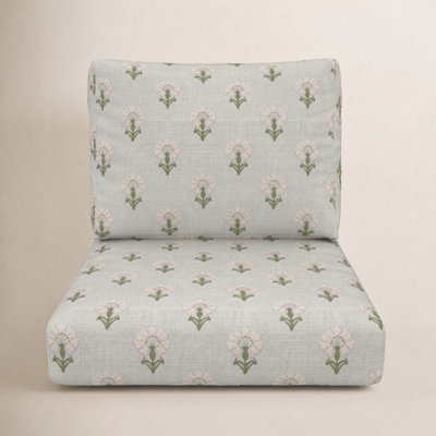 Amala 25" Floral Sunbrella® Seat and Back Cushion