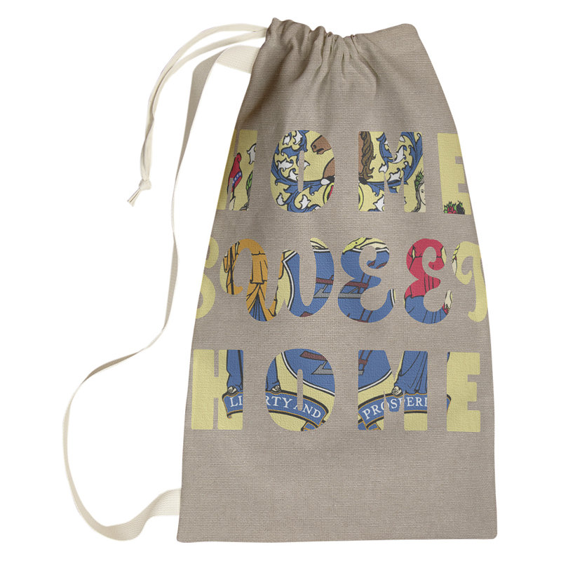 Fabric Laundry Bag with Handles, Large (76.5" H x 29.5" W x 1.5" D), New Jersey