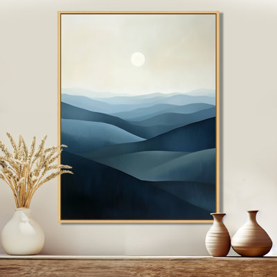 Lune sur les Blue Ridges - Impression sur toile encadrée