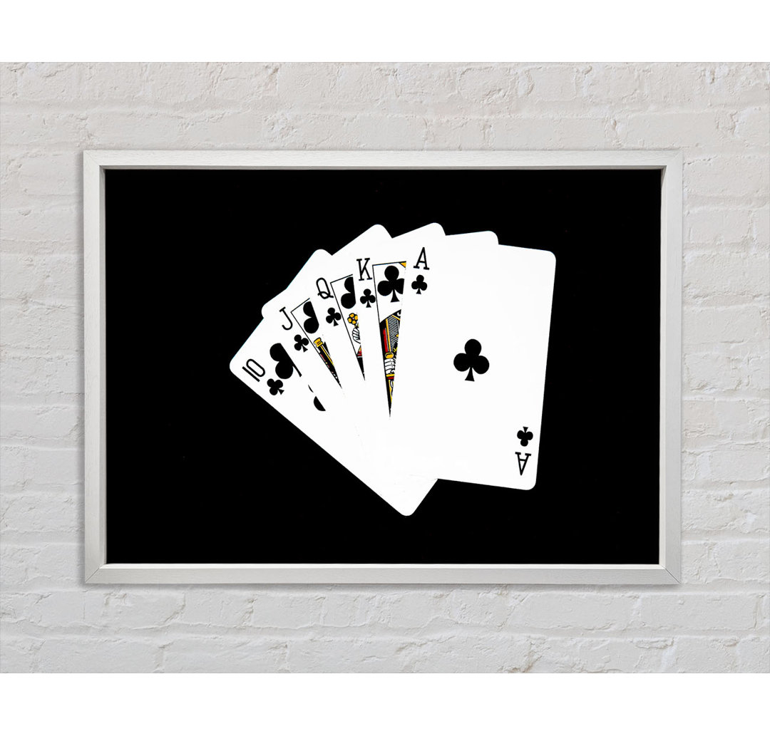 Royal Flush - Einzelner Bilderrahmen Kunstdrucke auf Leinwand