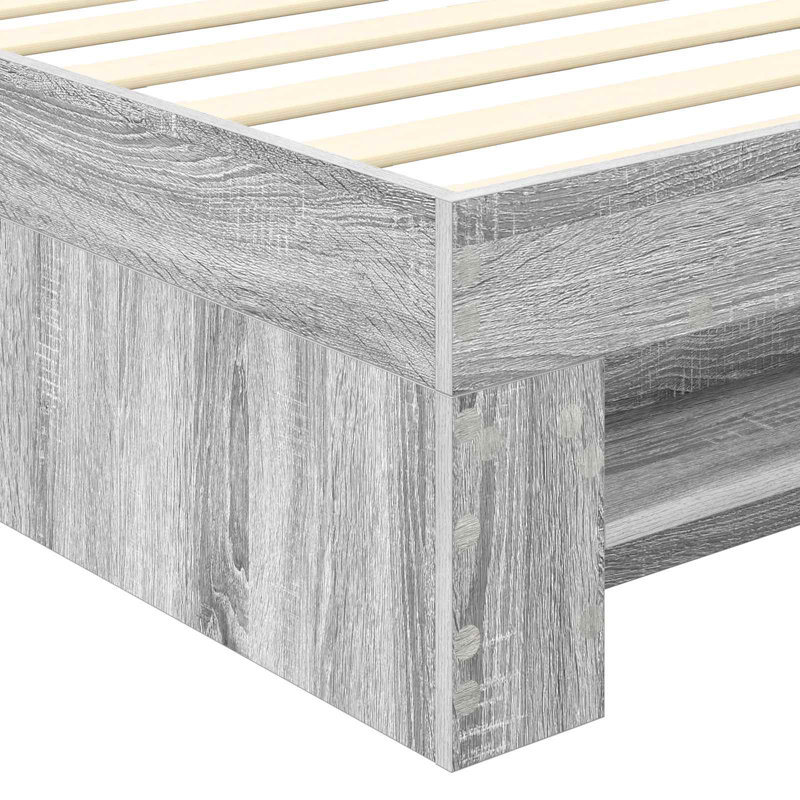 Bed Frame, Small Single (2'6), Grey Sonoma