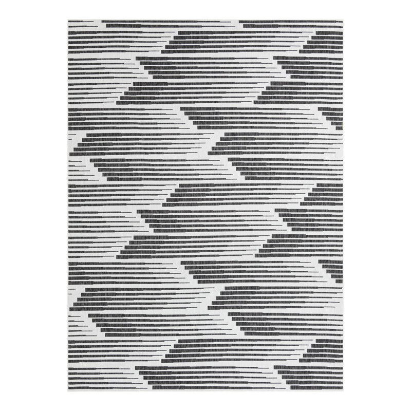 Tapis intérieur / extérieur d'extérieur moderne, Rectangle 9 pi x 12 pi