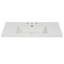 Lavabo de salle de bain 48 po en résine pour meuble-lavabo avec 3 trous de robinet