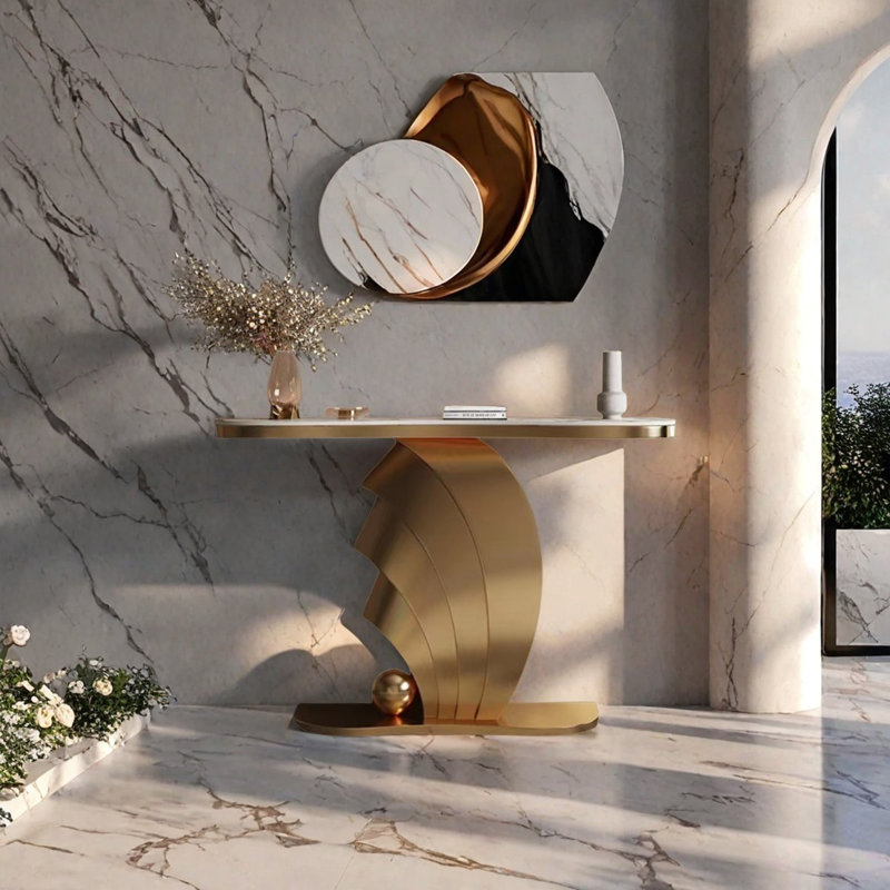 Console Modern Luxury Art, H 33,46 po x l 35,43 po x P 15,75 po