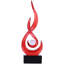 Sculpture moderne en résine abstraite rouge flamme