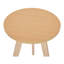Table d'appoint moderne en bois d'hévéa massif 15,75 po
