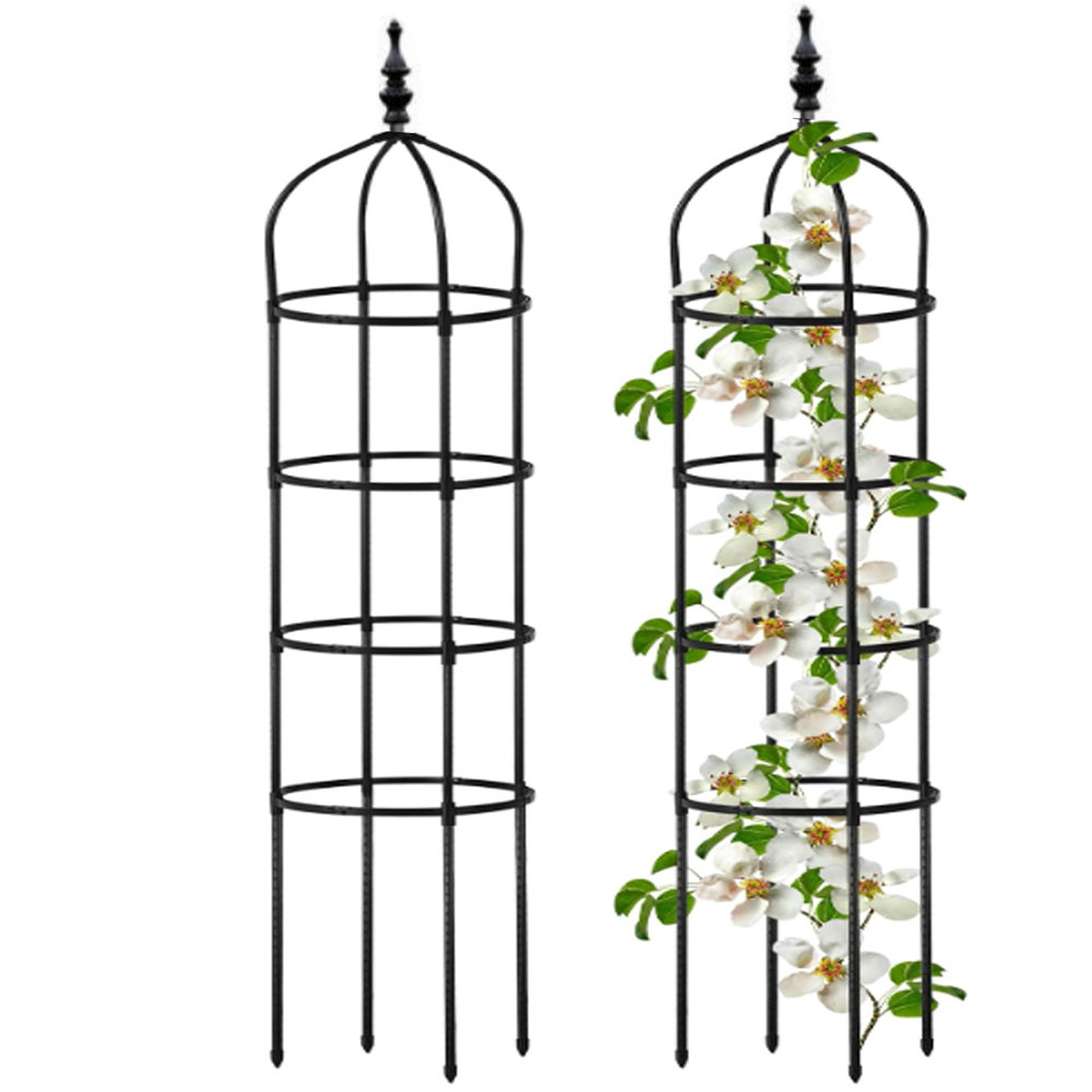 Norbi 180cm Garden Trellis for Climbing Plant,Rustproof Metal Potted ...