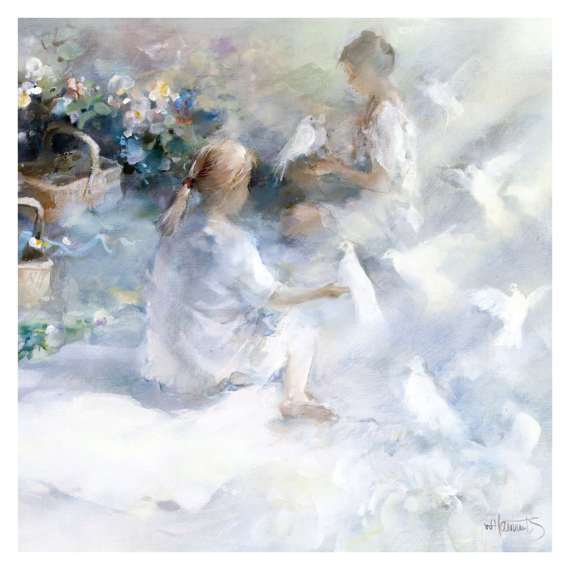 « soeurs », impression sur toile, H 12 po x l 12 po x P 0,75 po