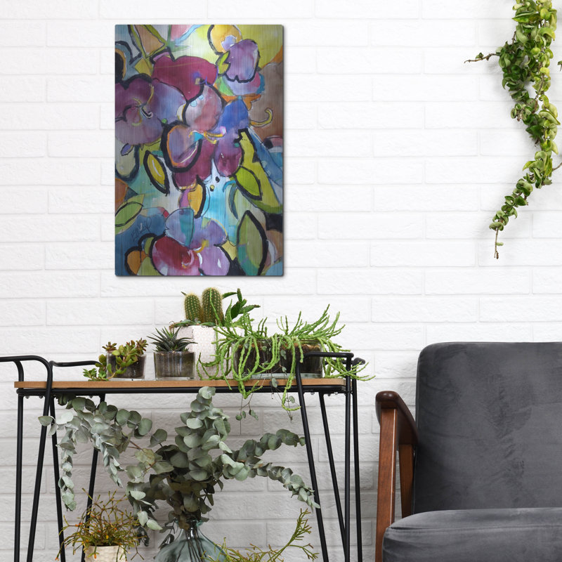 Art mural «Winter Purple» par Emily Weil, H 16 po x l 12 po