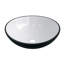 Lavabo de salle de bain vasque ovale en porcelaine vitrifiée blanc / noir mat L 16 po x l 13 po Eclisse-115234768