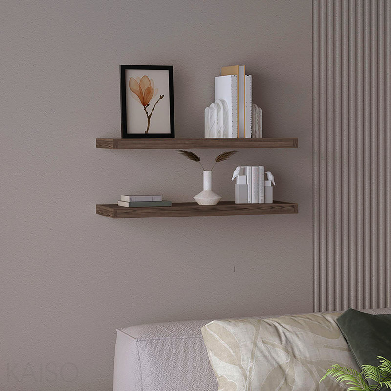 31.5" Wide  Floating Shelves Set Of 2, Shelves For Wall Decor For Bedroom, Bathroom Storage Shelves, Book Shelves For Living Room