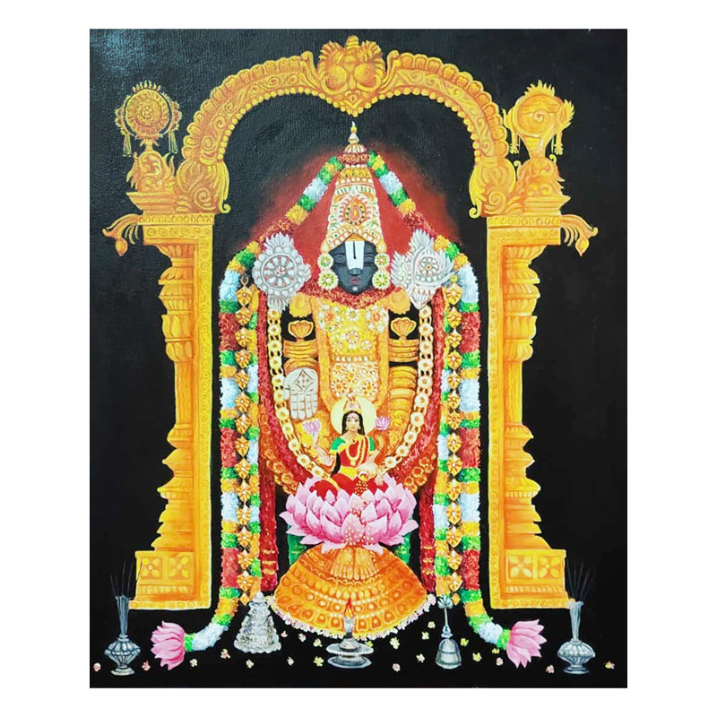 Tirupati Balaji | Acrylique sur toile | Par Suhita Banerjee