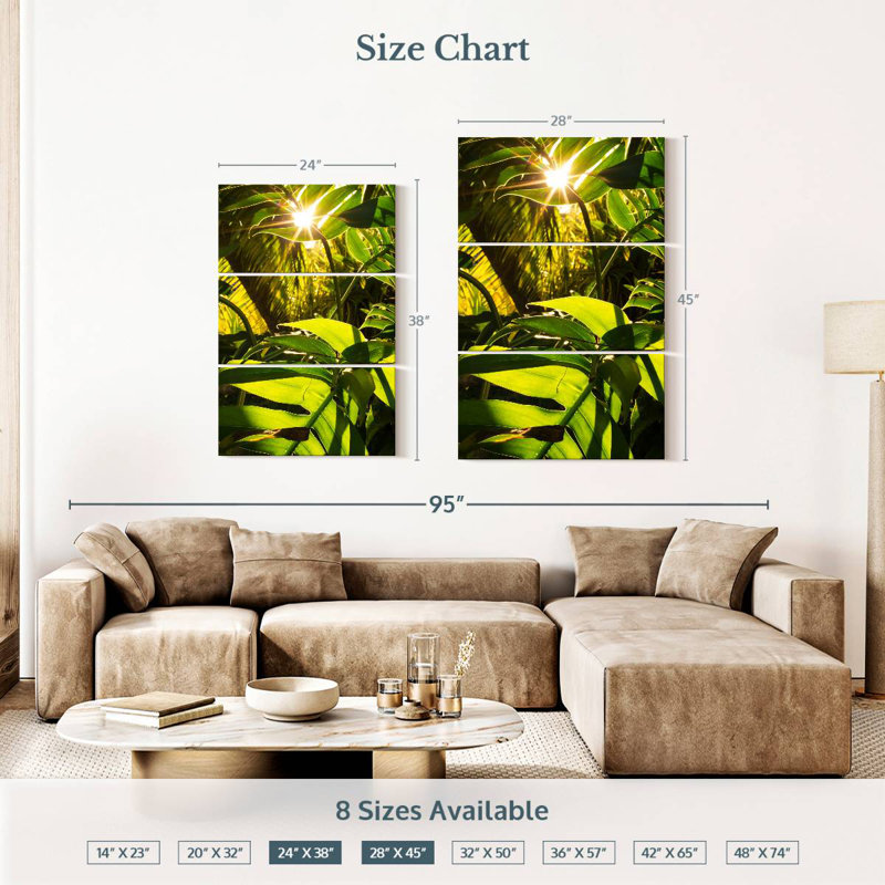 Harnek Sunshiny Green Forest, H 38 po x l 24 po