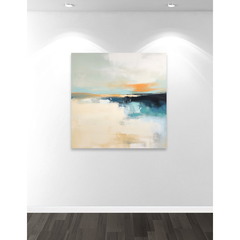 Impression «Seashore Abstraction II» par Irena Orlov, Sans cadre, l 36 po x H 36 po, Toile tendue